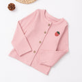 spring/autumn korean style girls' top: baby girl long-sleeve versatile solid color cardigan knit outerwear, sweet style for girls