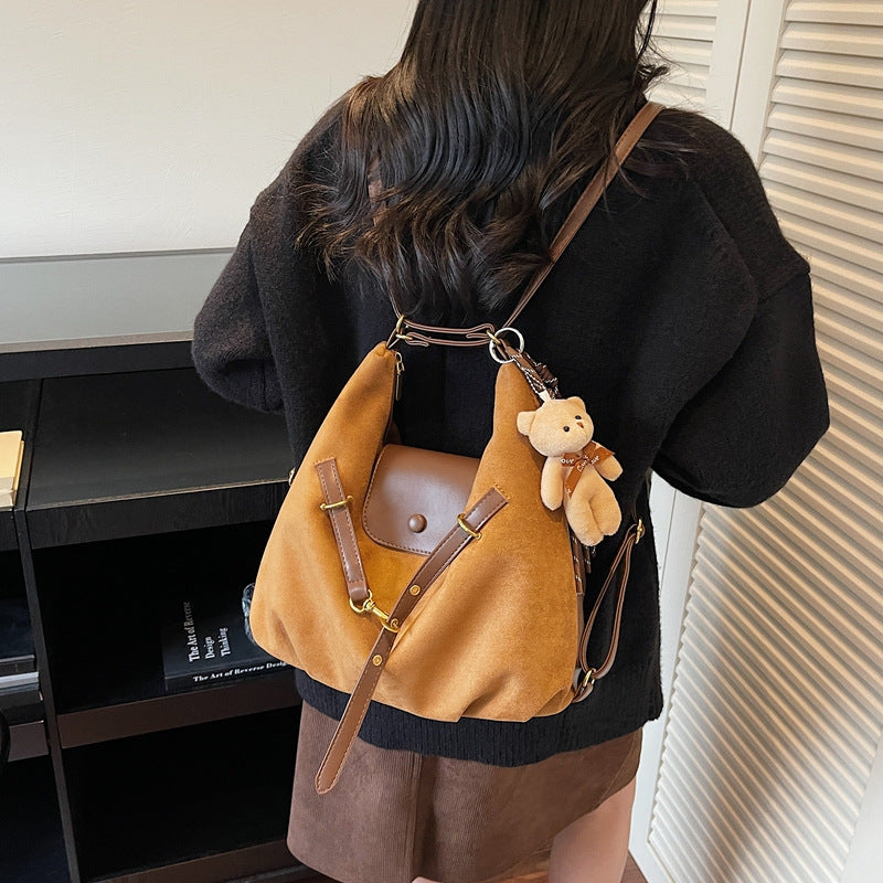 Multifunctional single and double shoulder bag, large capacity tote bag, autumn new arrival leopard print trendysatchel bag, work clothing bag