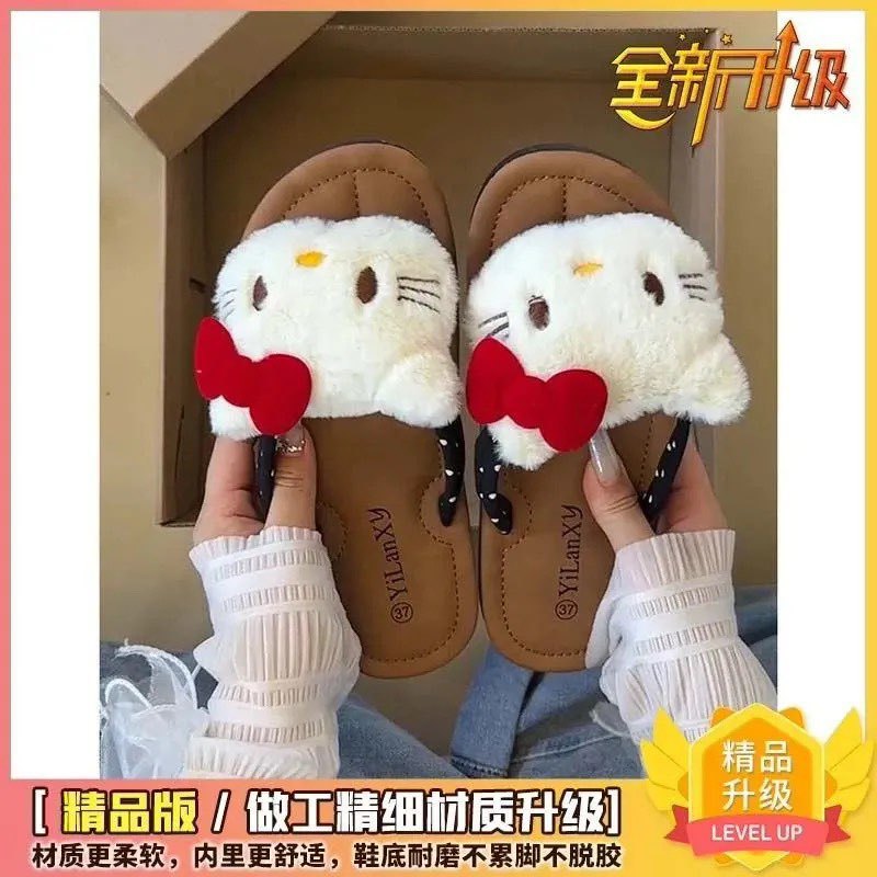 Super fairy bowsflats flip-flops for women summer outwear 2025new arrival with skirt best sellingnon-slip sandals ins
