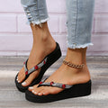 plus size slippers summer new arrival flip-flops women's outdoor casual beach shoes colorful large diamond popular flip-flops