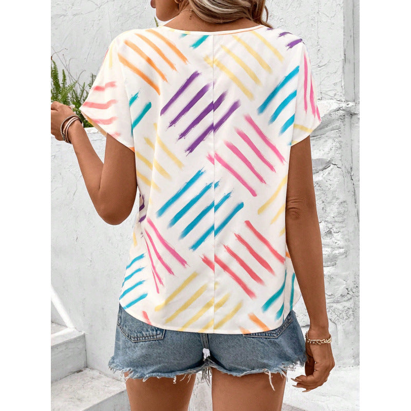 summer european and american cross-border trade style top - short sleeve summer