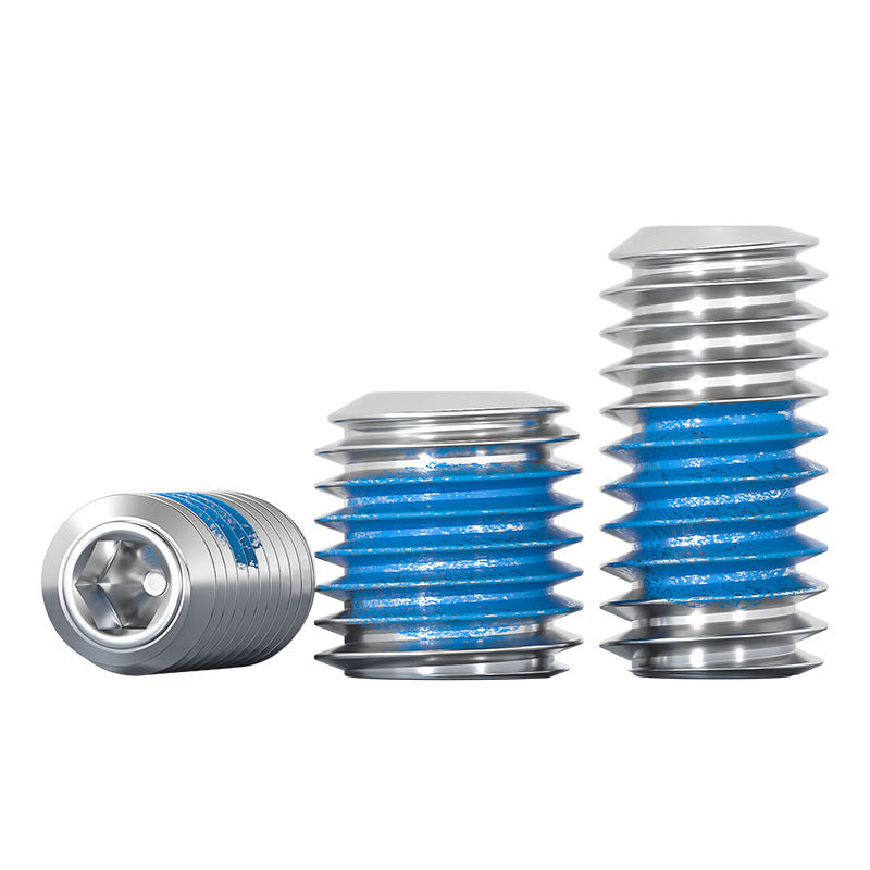 304 stainless steel inner hexagon dispensing, flat end, fixed base meter machine, anti-loosening blue glue coated screw M2-M20