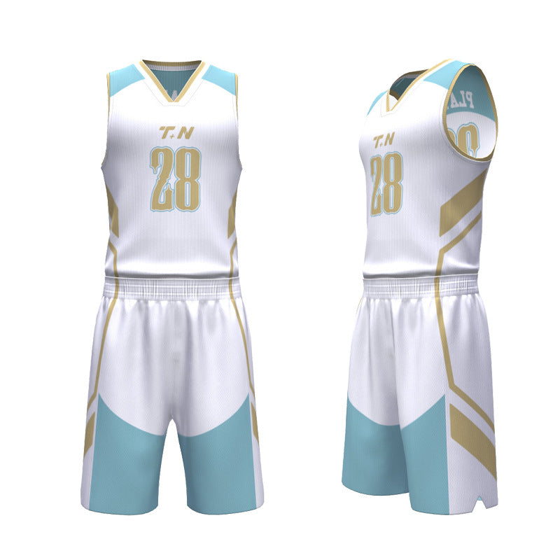 Adult game training jersey sports basketball jersey heat transfer quick drying jersey basketball jersey set custom printing