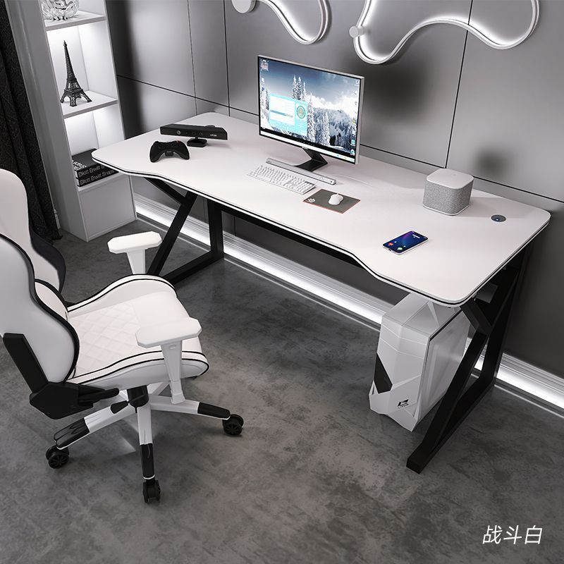 Carbon fiber gaming desk - desktop pc table for bedroom, home office, small simple desk, popular streamer gaming table