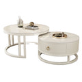 Rock slab coffee table living room for homecasual modern small apartment new arrivalaccessible luxury double-layer telescopic round side table tea table