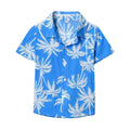 Summer new arrival: cross-border kids' short-sleeve shirt - comfortable, casual, beach-style printed shirt for boys
