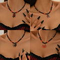 Xiaomi bead necklace wholesale european and american cross-border gothic dark style halloween accessories pumpkin cat spider clavicle chain for women