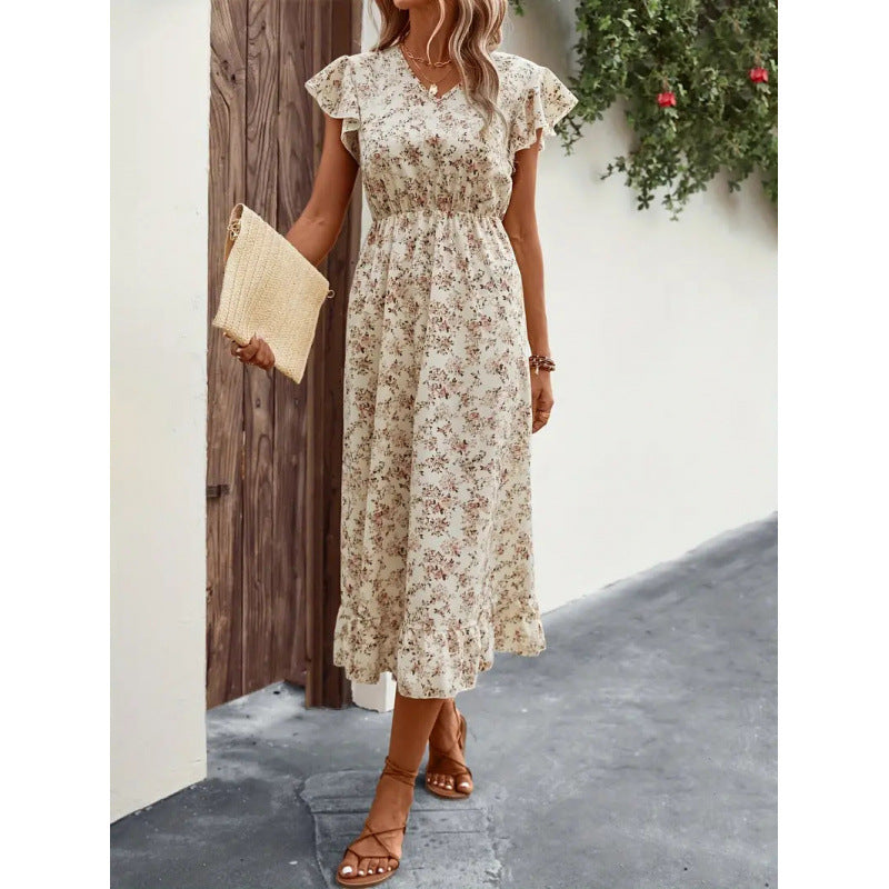 Shipped:  new summer collection - independent station cross-border e-commerce, comfortable & casual slim-fit dress, european & american style, perfect for vacation