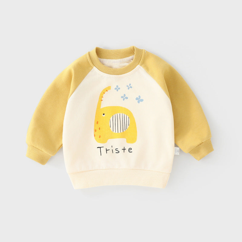 Spring & fallnew arrivalkidslong sleevessweatshirttoddler bottom shirt for boys and girlsautum babytopsbaby clotheschildren's clothing