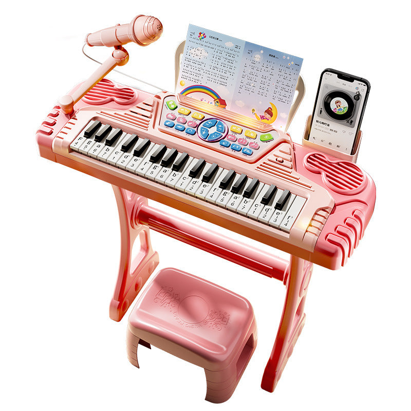 37-key electronic keyboard for kids - beginner-friendly, early education, kindergarten music, educational & brain-boosting, hot-selling street vendor item, early learning piano toy