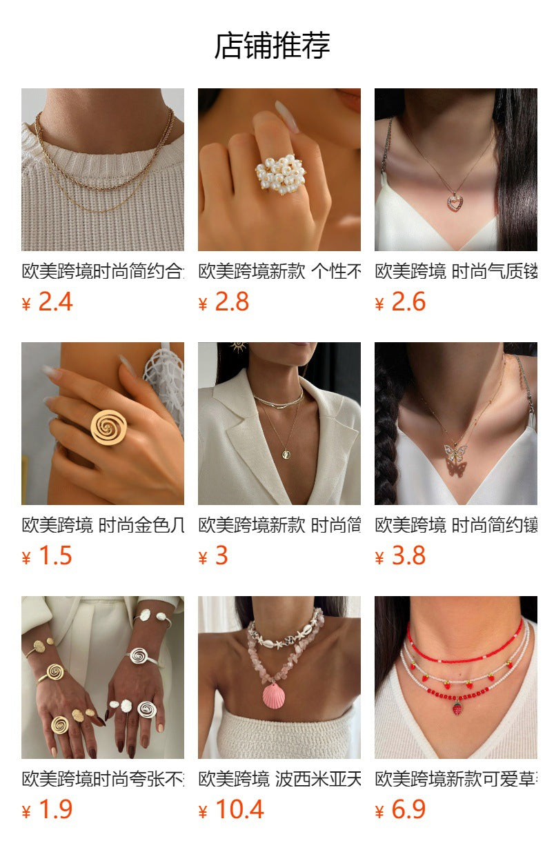 Gold-plated crystal pendant wholesale fashionnew arrival necklace fashion street style butterfly sweater chain women's light luxury style clavicle chain