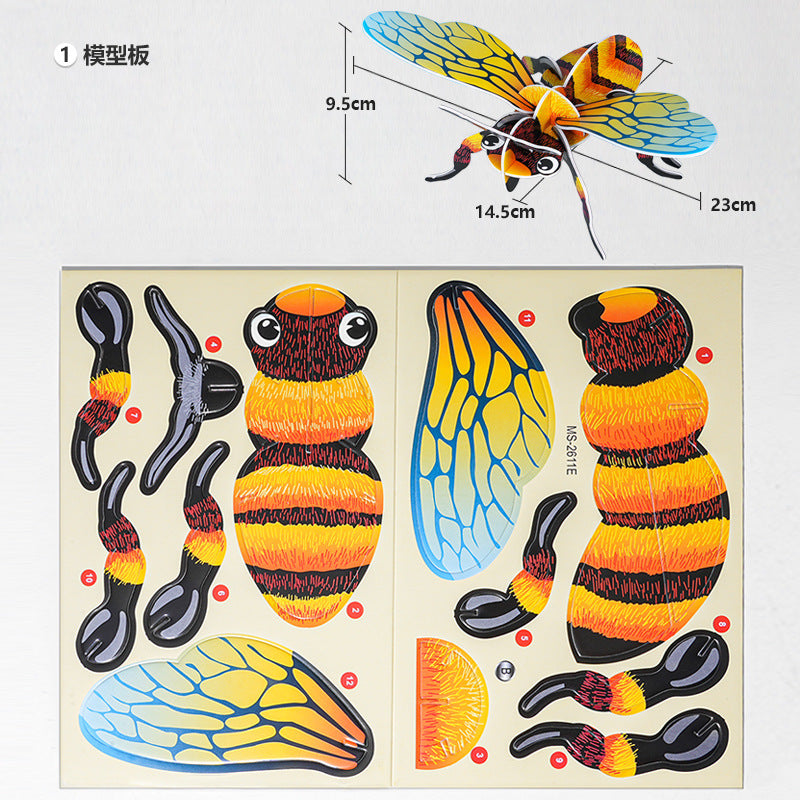 KT bee, technology small production handmade DIY primary school students insect cognition puzzle science experiment classroom material package