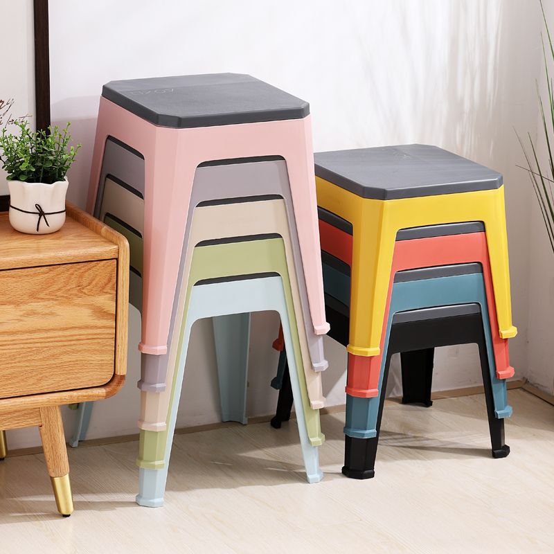 For homeplastic stool casualthickened bench stackable adult footrest living room kids simple storage small stool