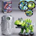 new arrival egg-shaped dinosaur deformation disassembly and assembly triceratops tyrannosaurus rex eyes can light up kids boys toys