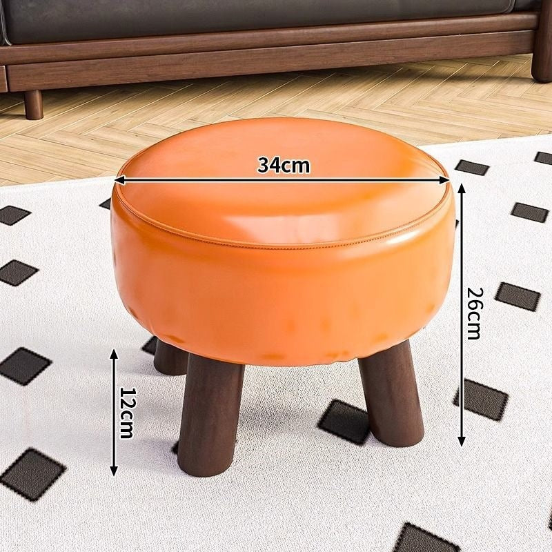 Backrest entry shoe changing stool living room low stool for home shoe changing stool can be rotated durable new chinoiserie solid wood shoe changing stool