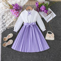 fall and winterlong sleeveshot selling cross-border in stockgirlwhitetops+patchwork 100% off dressfactory direct sales