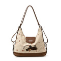 2025 new autumn/winter cute puppy large capacity tote bag - stylish and versatile handbag, commuter shoulder bag, and backpack