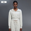 Hooded sports outwear women's spring & fallshort waist cardigan long sleeve tops yoga fitness wear jacket d25147
