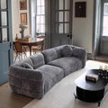 Foshan chenille fabric sofa furniture wholesale sectional sofa living room furniture curved irregular sofa customization