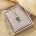 Necklace for women, simple and fashionable, electroplated titanium steel pendant, niche design, accessible luxury, high-end, accessible luxury style, golden clavicle chain