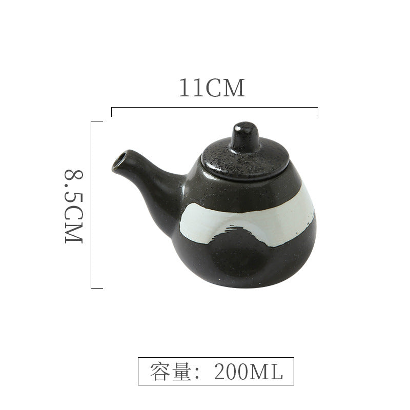 Vintage chic, high-style kitchenware: japanese ceramic soy sauce dispenser, vinegar dispenser, oil dispenser for home, restaurant, and hotel use