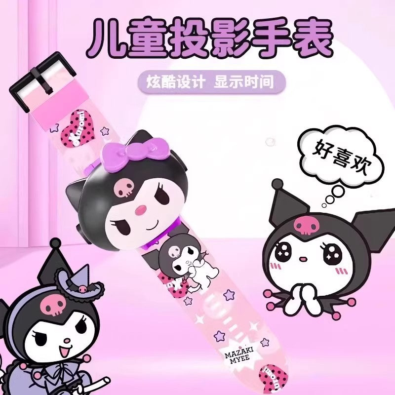 【factory direct】kids' projector watch - frozen, cartoon, light-up toy gift - kuromi