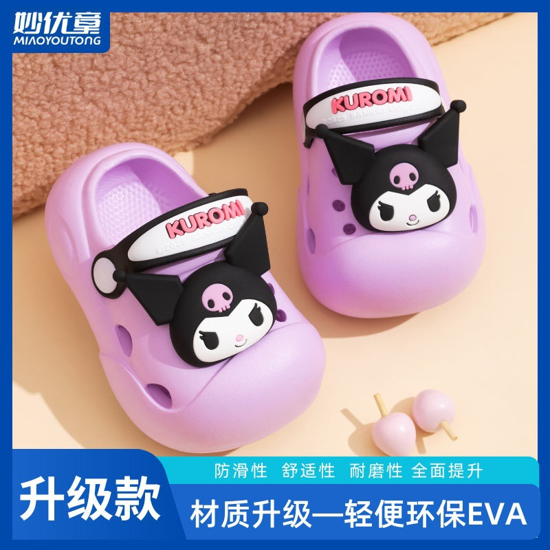 Baby slippers girl clogs summer toddler indoor bath kids sandals and slippers fashionable outwear beach non-slip