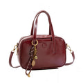 2025 new women's retro chic bowling bag - premium leather trendy handbag, tote, shoulder bag, small square bag