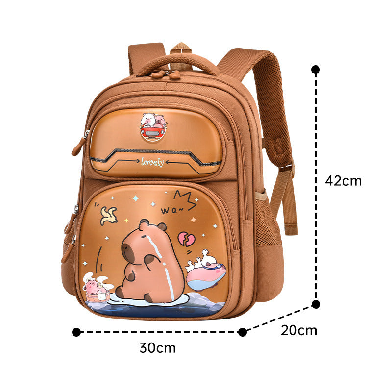 Labubu children's schoolbag new girls primary school students 2345th grade cartoon animation burden reduction ridge backpack