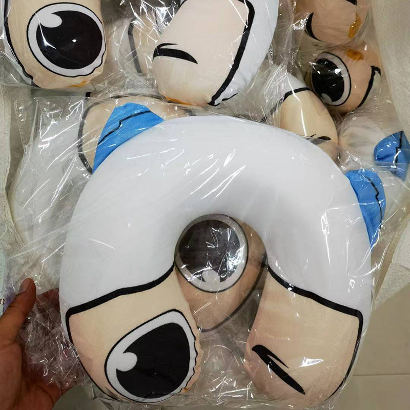 Factory custom u-shaped pillow neck support travel pillow memory foam u-shaped pillow corporate logo gift sponge pillow