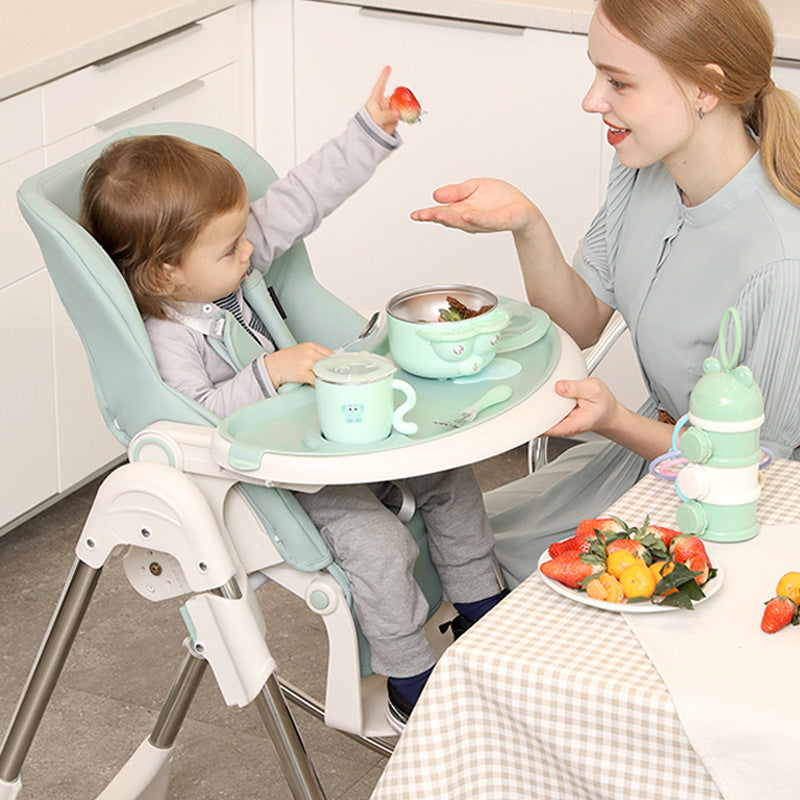 Bellico Children's Dining Chair Multifunctional Baby Dining Chair Foldable Portable Baby Dining Table Eating Seat