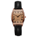 Wine barrel mirror minimalist alloy influencer live stream women's watch waterproof quartz casual square leather strap watch