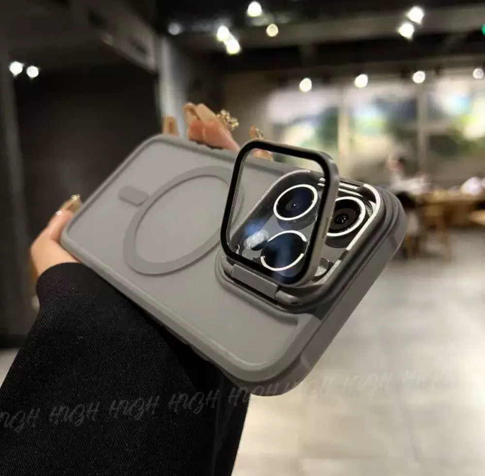 Lens holder and goggles suitable for apple 16promax skin-feeling frosted magnetic phone case iphone15 protective cover
