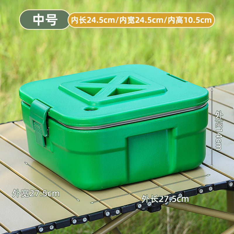 Outdoor large-capacity multi-purpose incubator, pressure-resistant design, dual-purpose fresh-keeping box for cooling and heating, camping, portable car refrigerator