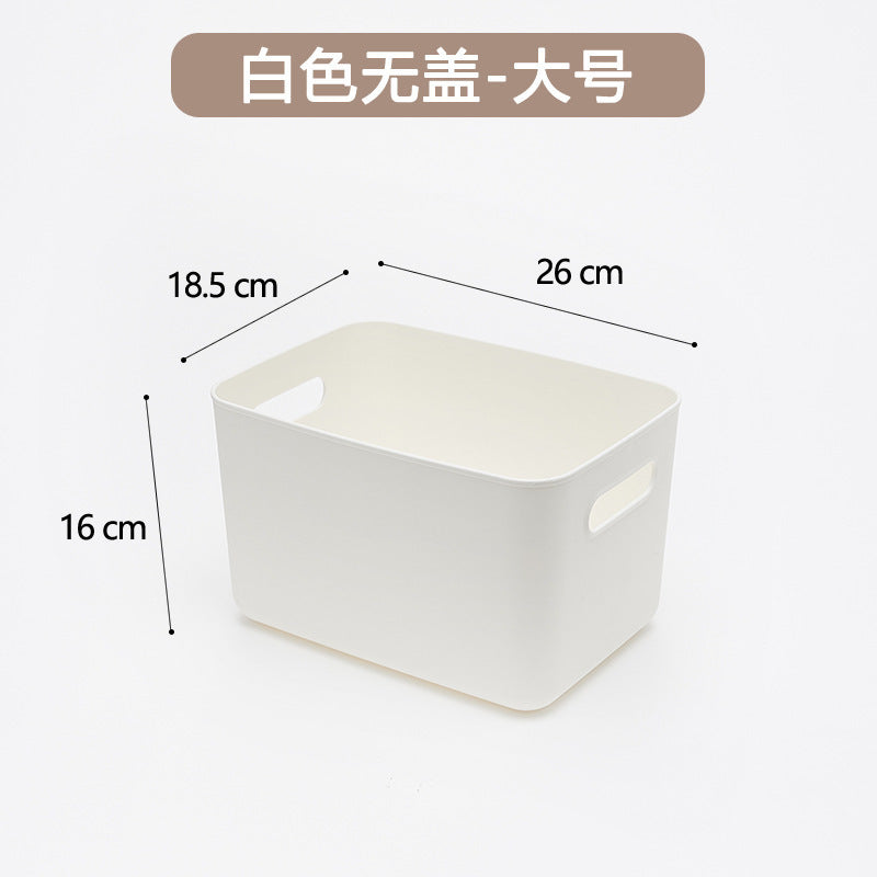 Plastic storage box Clothes household kitchen storage box Desktop sundries storage Organizing box with lid Dust-proof storage box