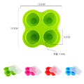 4-hole silicone baby kids food supplement box sealed crisper box ice grids ice cream fruit ice mold baking cake pan