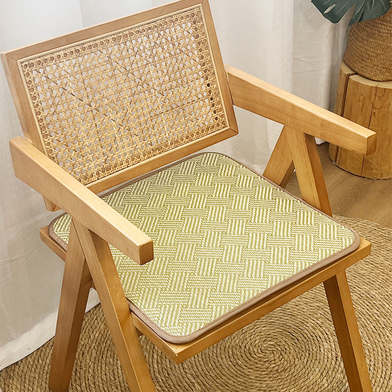 Summer cool rattan seat cushion, simple ice rattan square cool cushion, office chair breathable and non-slip seat cushion wholesale
