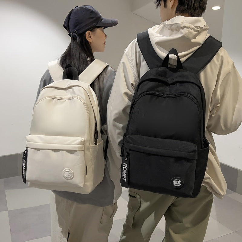 Men's college student fashionable minimalist large capacity backpack, women's high school student outdoor travel bag, laptop backpack