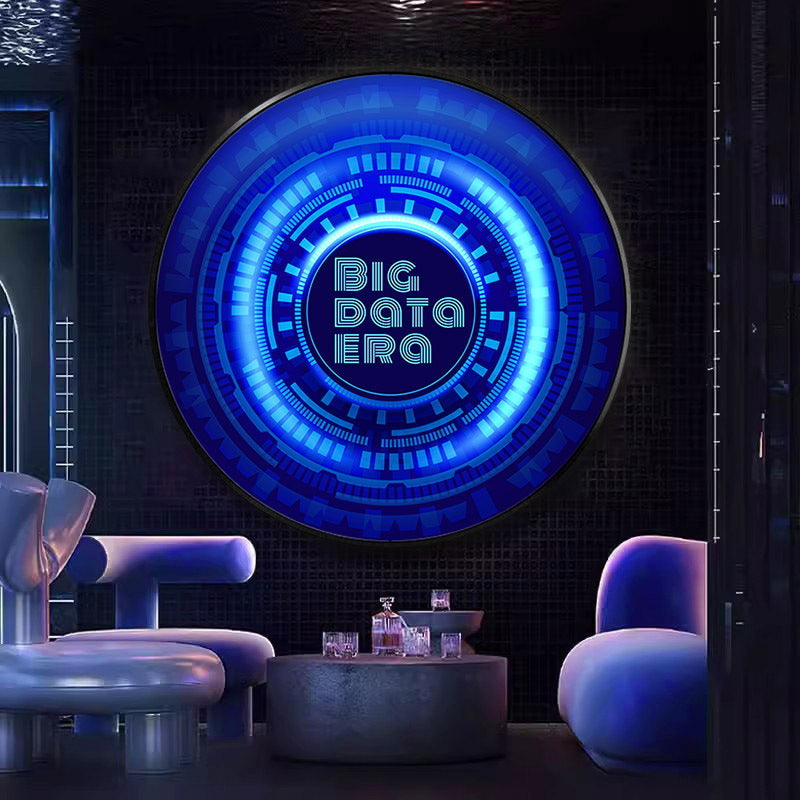 Bar Symphony Technology Decorative Painting Creative Future Wind KTV Box LED Luminous Hanging Painting E-sports Museum Light Painting