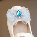 Preppy stylekidsflats square toe springnew arrivalk-style big bowsgirl princess shoes children's leather shoes