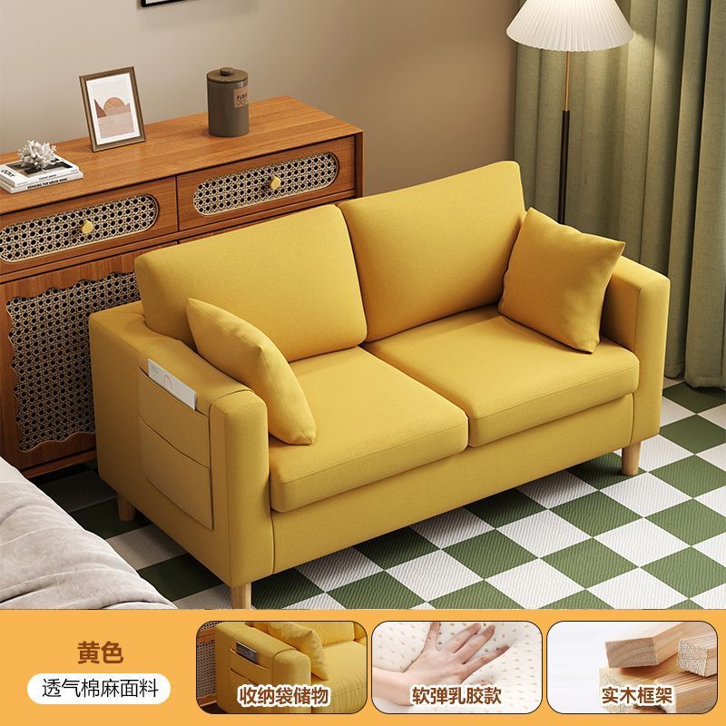 Small apartment convertible sofa bed with storage, suitable for living rooms, offices, bedrooms, apartments, rentals, and rental properties. simple fabric sofa