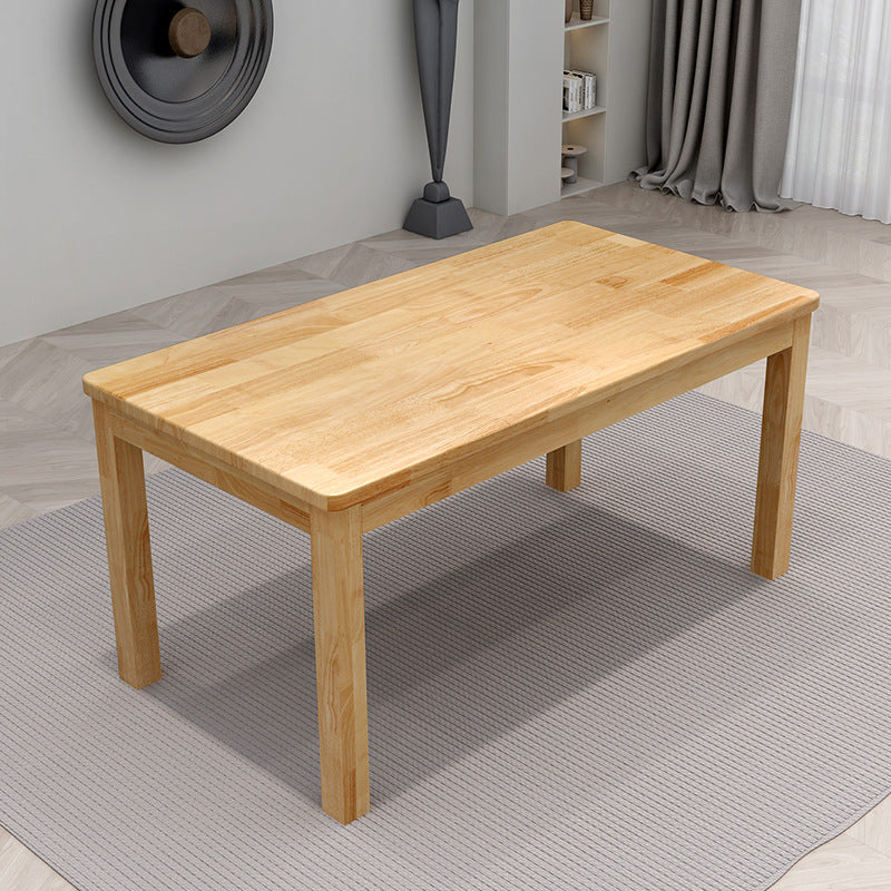 All solid wood fast food table and chairs large stall noodle shop snack bar breakfast household rectangular simple computer desktop desk