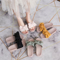 Women's summer sandals 2023 new flat beach slippers non-slip bowknot height increasing thick sole thong sandals