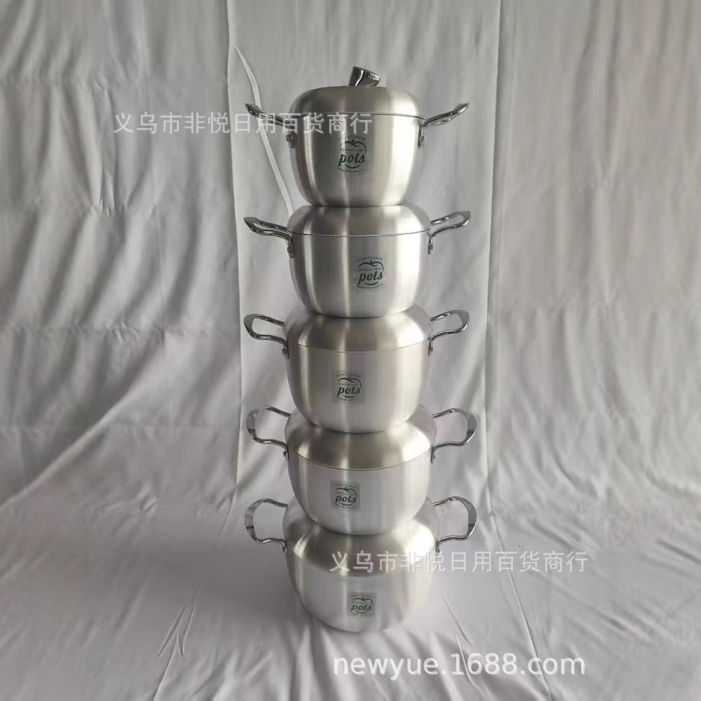 factory direct sales aluminum pot for home aluminum pot for home aluminum pot kitchen tableware commercial aluminum pot apple aluminum pot best-selling