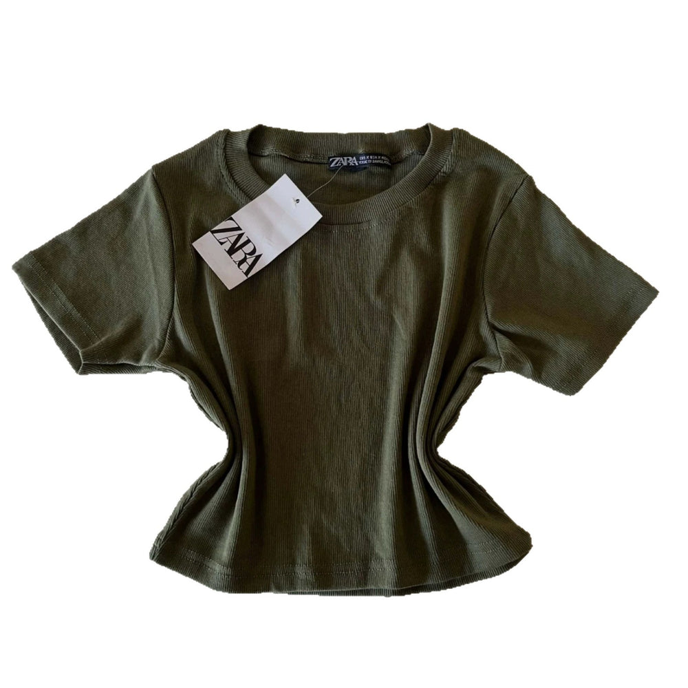 Women's round neck t-shirt short-sleeved t-shirt short-sleeved tops wholesale women basic top