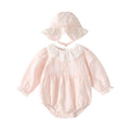 Baby clothes autumn outfit chic lace collar long sleeve romper girl baby full month hundred days princess style bodysuit autumn