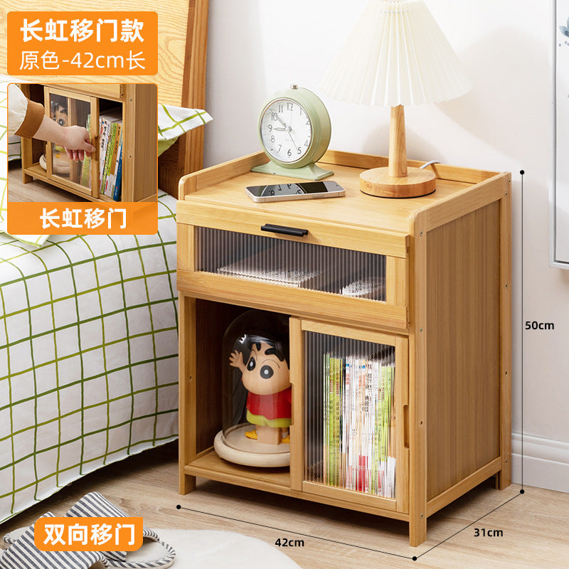 Bedroom bedside table accessible luxury small for home ultra-narrow bedside cabinet bedside storage cabinet modern casual side cabinet
