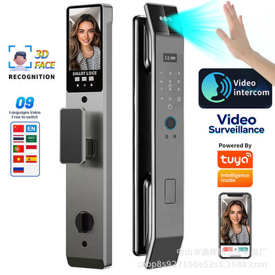 3d face recognition smart lock electric digital lock wishome biometric fingerprint smart door lock tuya app