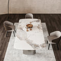 Italian light luxury sintered stone dining table - modern minimalist rectangular table for home use - small apartment nordic designer dining table