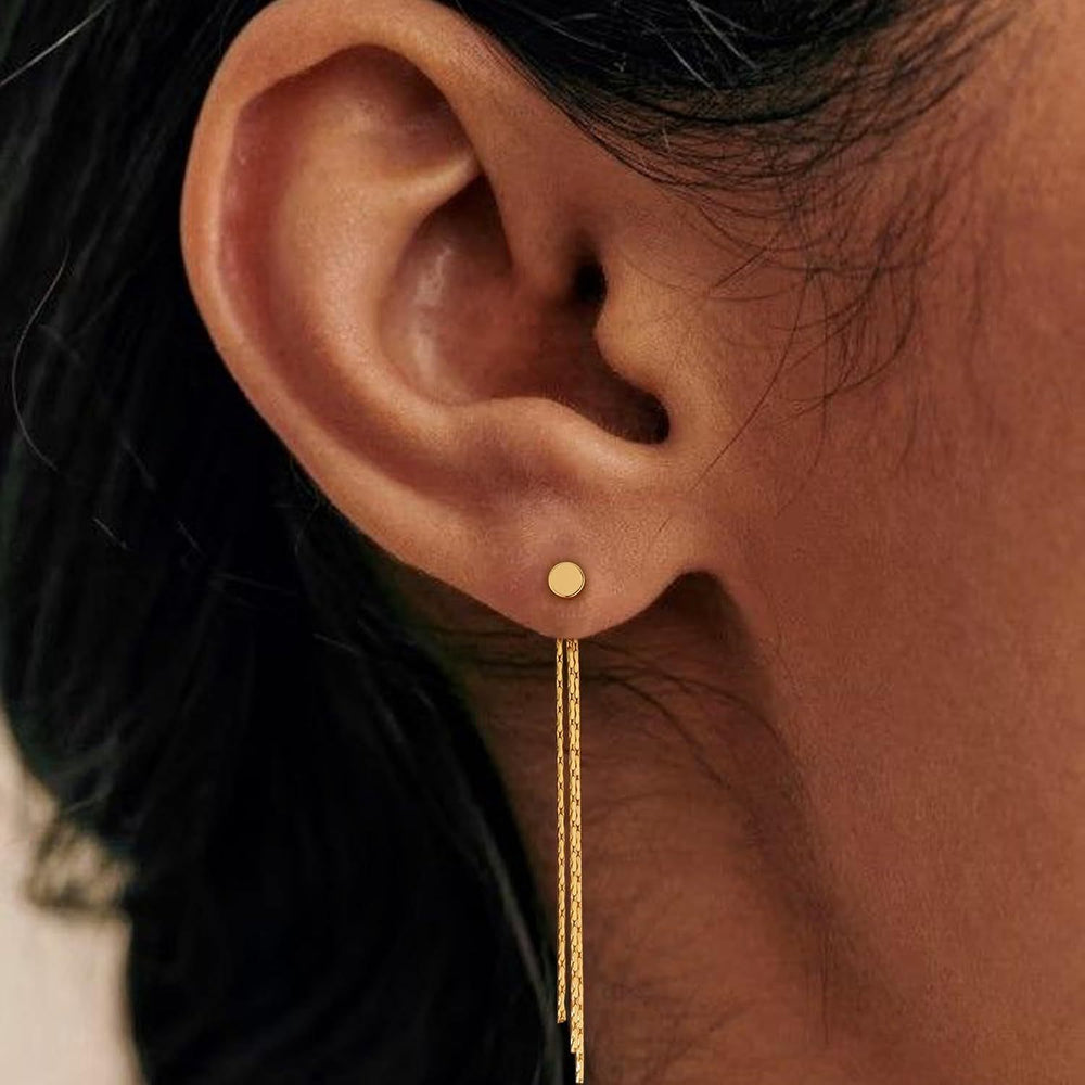 Niche stylesense of design pearl tassel earrings for women, two-wear stylish unique casual earrings, silver needle earrings